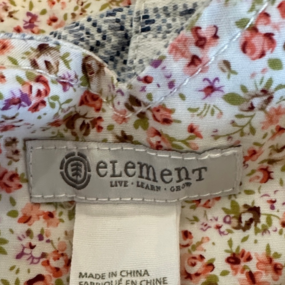 Element Blue & Cream Patterned Short Overalls(runs small) - Picture 4 of 8